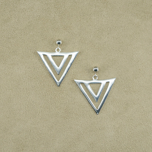 Terracotta Triangle Earrings