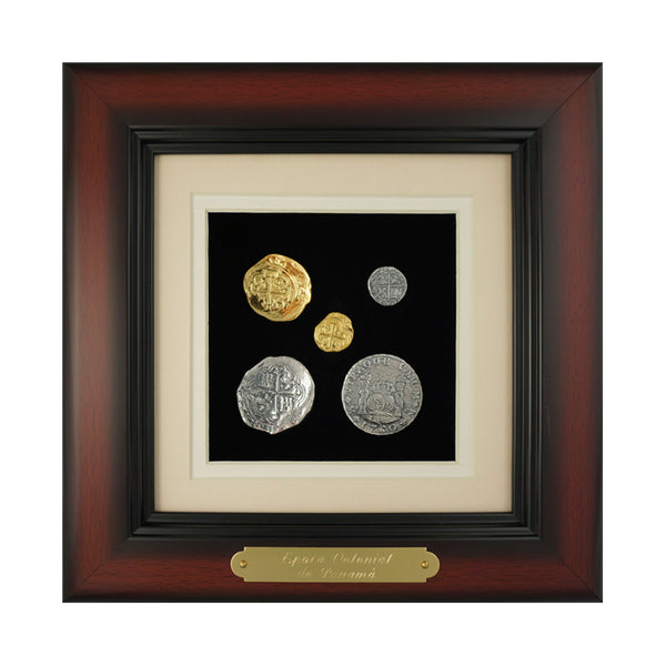 Cuadro de Colección Monedas Coloniales - Reprosa Panamá